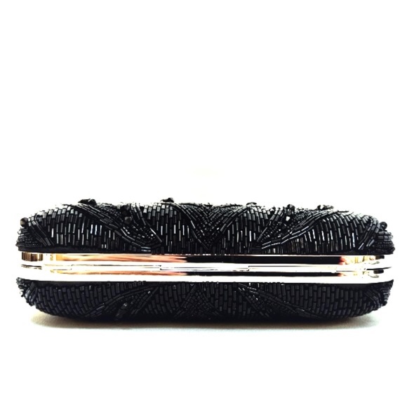Alexander McQueen Black Beaded Four Ring Clutch / Shoulder bag - Picture 11 of 16
